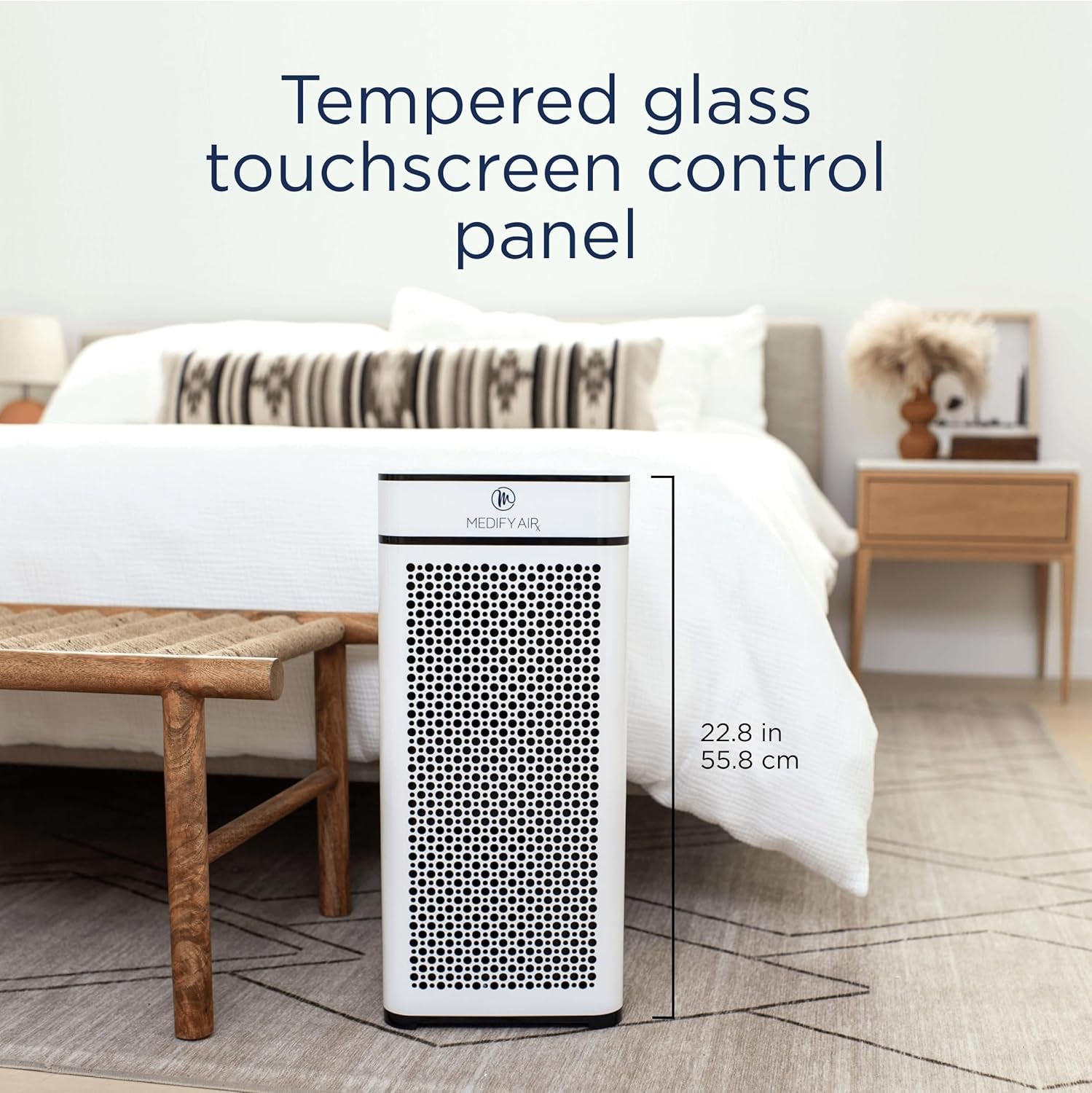 Medify MA-40 Air Purifier with True HEPA H13 Filter | 1,793 Ft² Coverage in 1Hr for Smoke, Wildfires, Odors, Pollen, Pets | Quiet 99.9% Removal to 0.1 Microns | White, 1-Pack