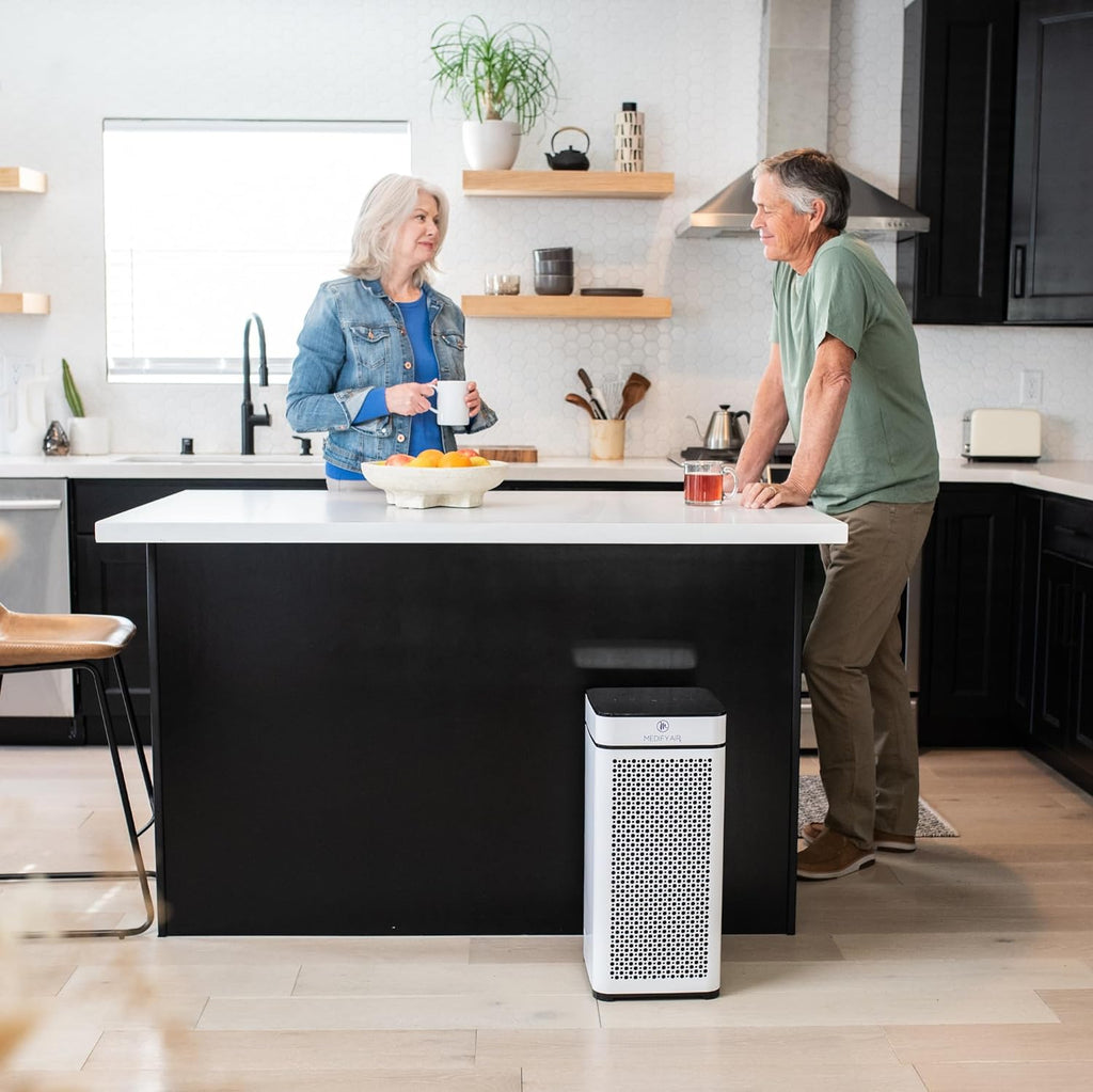 Medify MA-40 Air Purifier with True HEPA H13 Filter | 1,793 Ft² Coverage in 1Hr for Smoke, Wildfires, Odors, Pollen, Pets | Quiet 99.9% Removal to 0.1 Microns | White, 1-Pack